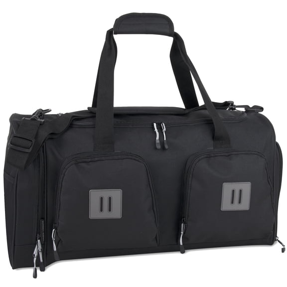 Summit Ridge 22"L Duffel Bag 38 Liter Capacity for Gym Clothes, Sports Equipment, Towels, Sneakers, Travel, Commute in Black