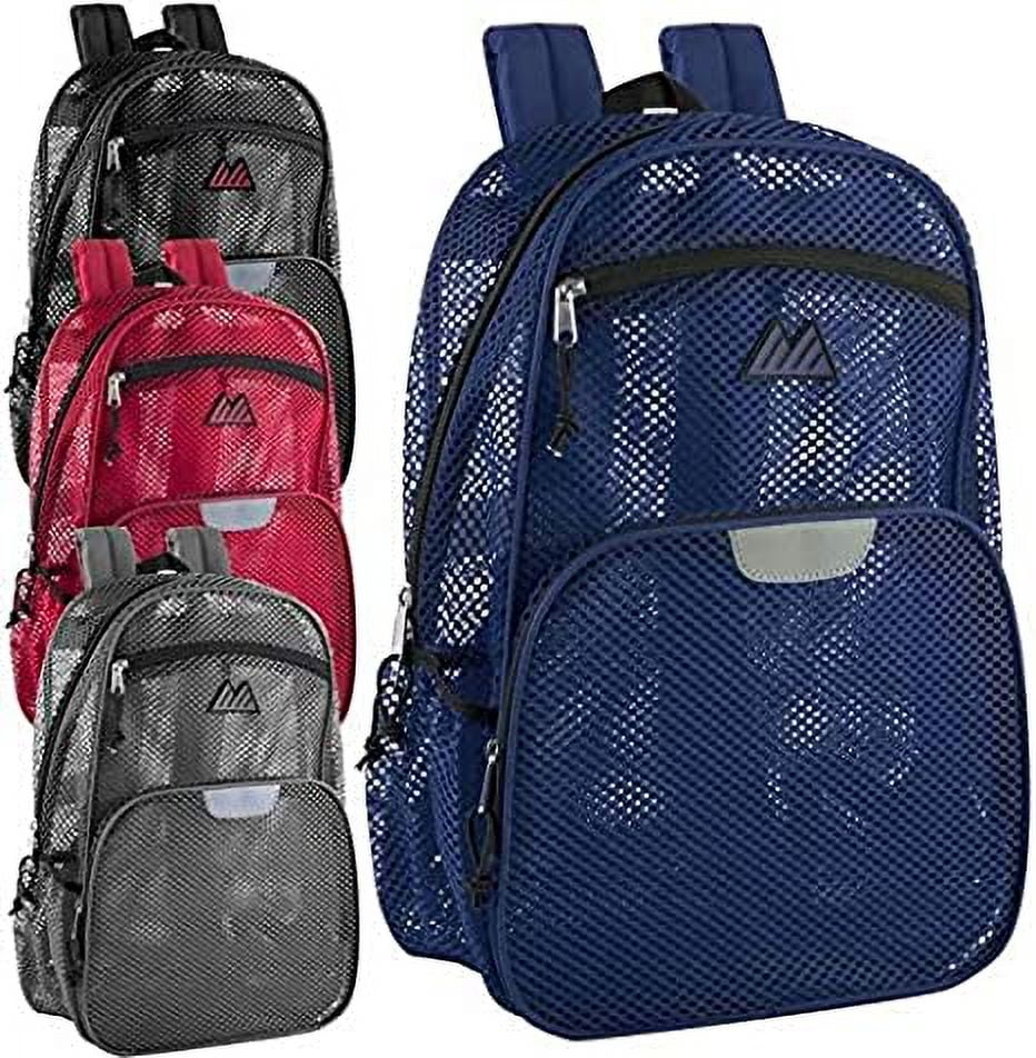Summit Ridge Bulk Kids Reflective Mesh Backpacks 24 Pack Backpacks with