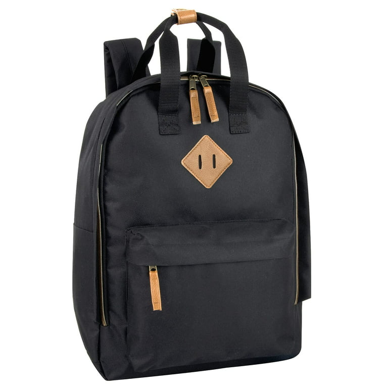 Summit Ridge, Laptop Backpack for Women, Men for Travel, School, College Backpack with Padded Back, Adjustable Padded Shoulder Straps - Black, Adult