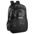 thumbnail interactive-video image 1 of Single Solid Color Reflective Transparent See Through Mesh Stadium Approved Backpack for Travel and Commuting in Black, 1 of 6