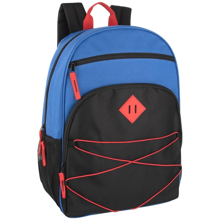 Summit Ridge Multipocket Bungee Cord Backpack in Blue & Black - Walmart.com