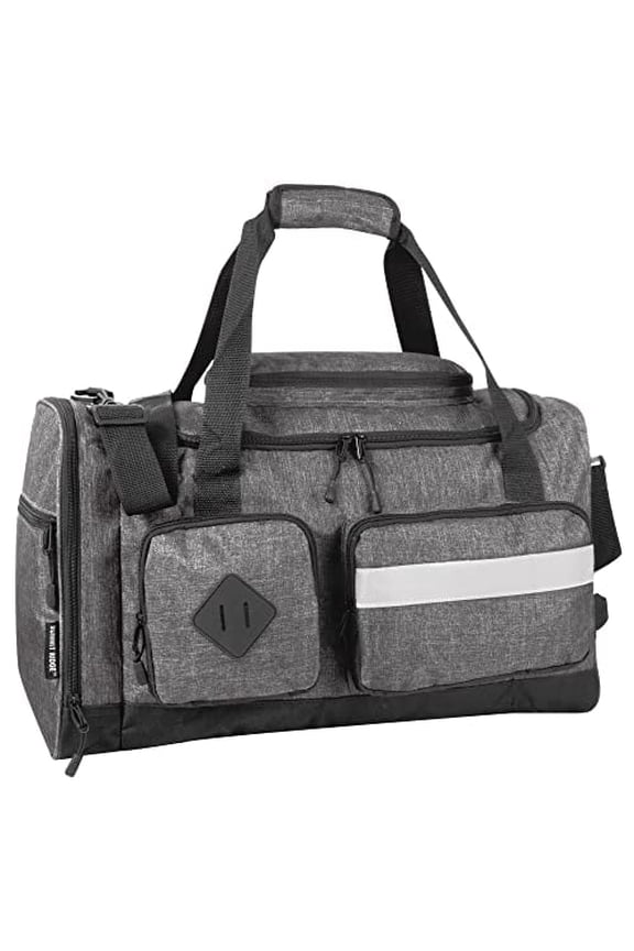 Polyester Duffel, 12"H x 20"W x 9"D, Gray