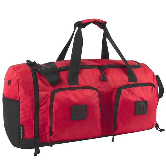 Summit Ridge 22"L Duffel Bag 38 Liter Capacity for Gym Clothes, Sports Equipment, Towels, Sneakers, Travel, Commute in Red