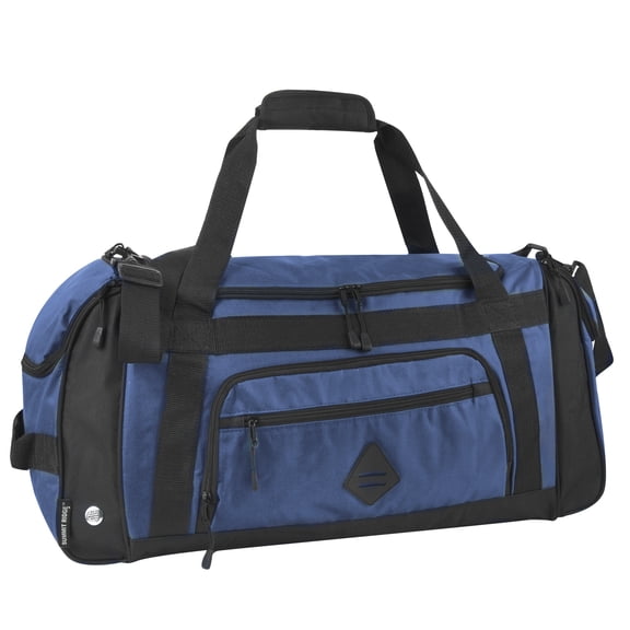 Summit Ridge 24"L Duffel Bag 42 Liter Capacity for Gym Clothes, Sports Equipment, Towels, Sneakers, Travel, Commute in Twilight Blue