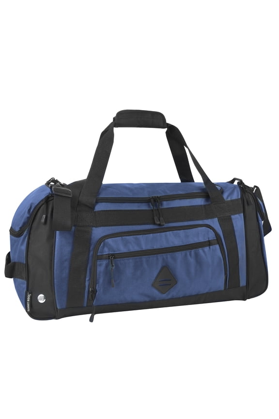 24"L Duffel Bag 42 Liter Capacity for Gym Clothes, Sports Equipment, Towels, Sneakers, Travel, Commute in Twilight Blue