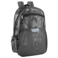 thumbnail image 1 of Single Solid Color Reflective Transparent See Through Mesh Stadium Approved Backpack for Travel and Commuting in Gray, 1 of 6