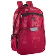 thumbnail image 1 of Single Solid Color Reflective Transparent See Through Mesh Stadium Approved Backpack for Travel and Commuting in Red, 1 of 6