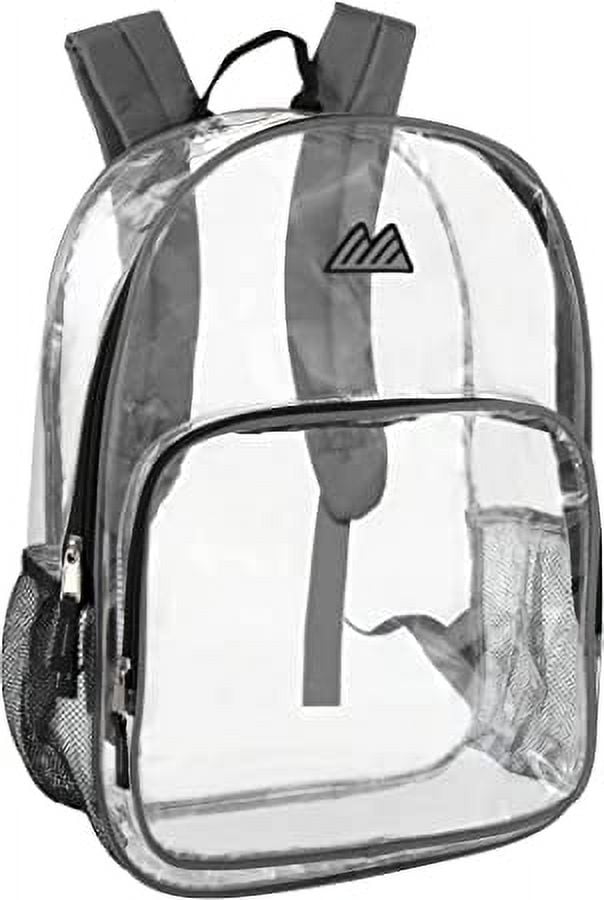 Summit Ridge Waterproof Clear Backpack with Water Bottle Holder Stadium ...