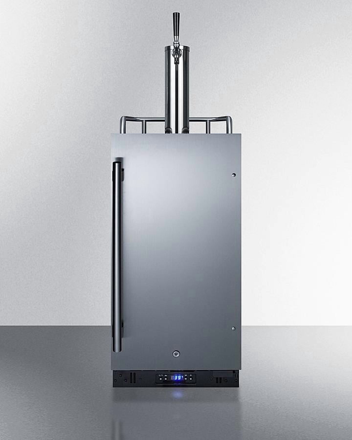 Summit SBC15BEER 15''W Built-In Beer Kegerator - Black/S Steel