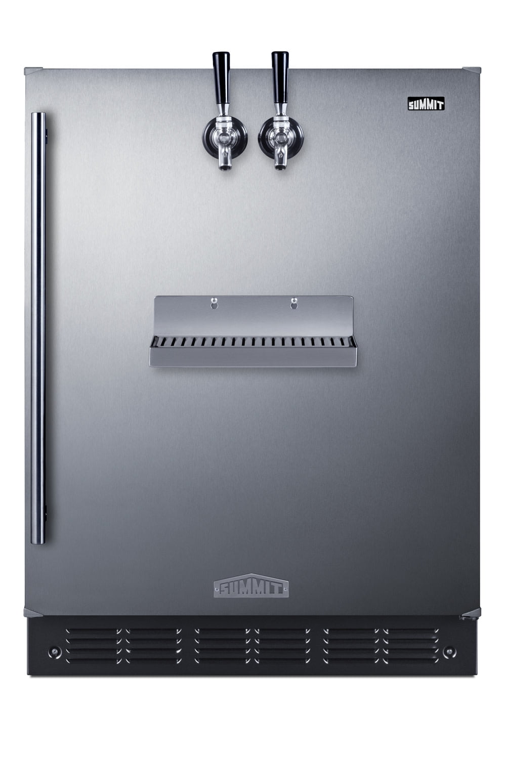 Summit Sbcfrtpcfada 24" Wide 5.3 Cu. Ft. Built-In Double Tap Coffee Kegerator - Stainless
