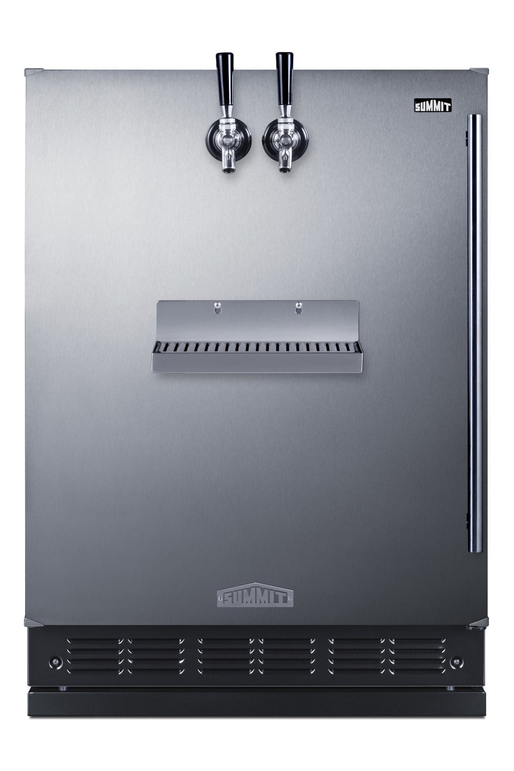 Summit Sbcfrtpcflhd 24" Wide 5.3 Cu. Ft. Built-In Double Tap Coffee Kegerator - Stainless