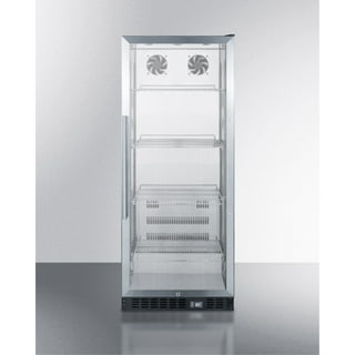 Premium Levella Prfim1257dx Single Glass Door Merchandiser Refrigerator-Freezer with Automatic Ice Maker Display Beverage Cooler-12.5 Cu FT-Black