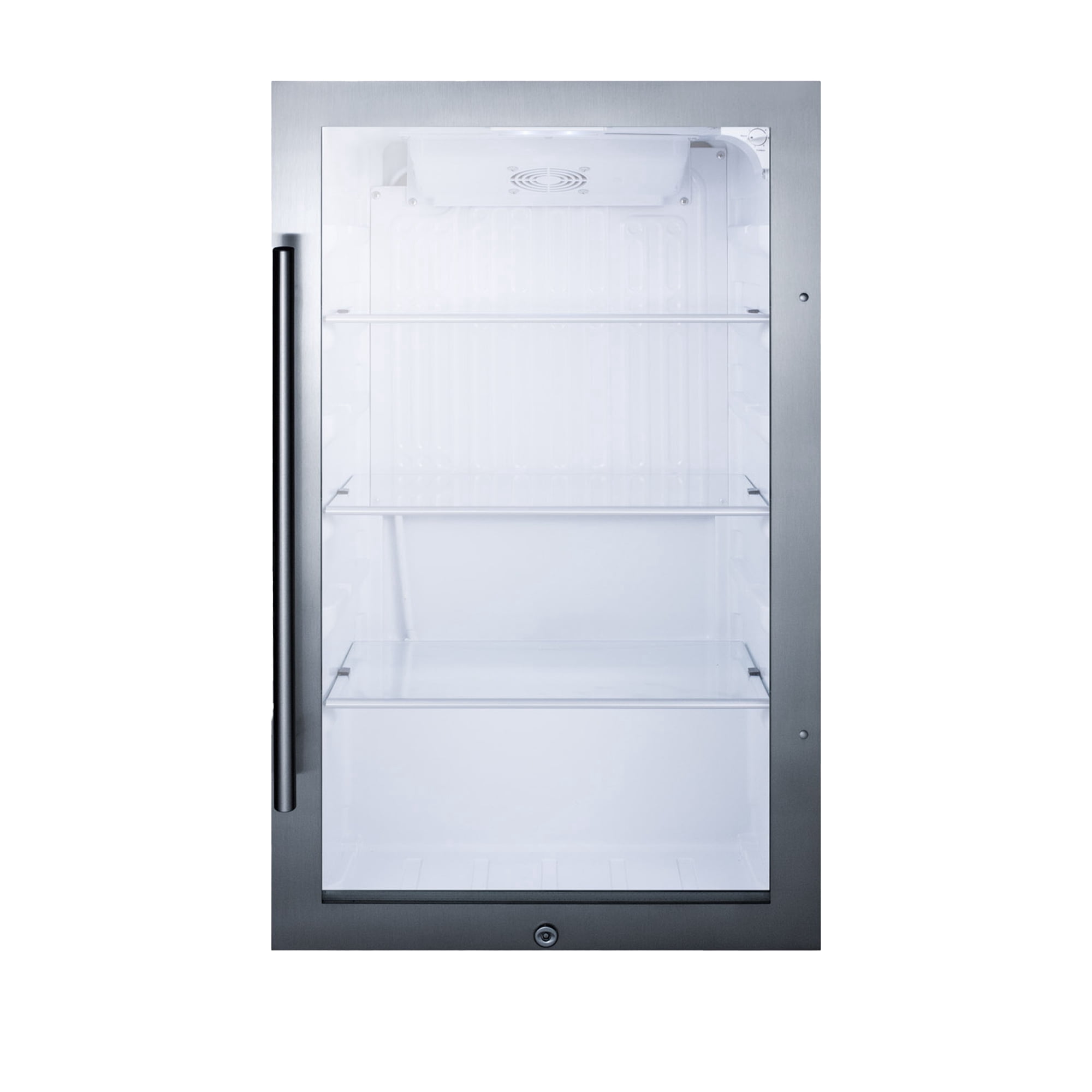 19 Inch Beverage Center, 3.13 cu.ft. Capacity, Outdoor Refrigerator, Shallow Depth, Stainless Steel & Glass- SPR489OS
