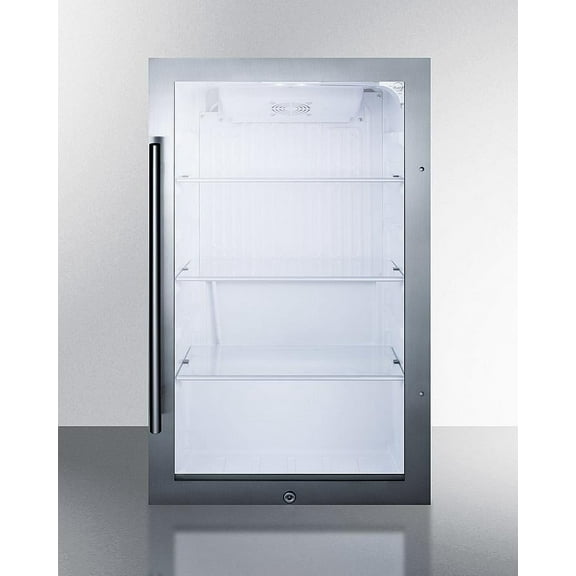 Shallow Depth Indoor/Outdoor Beverage Cooler, ADA Compliant, white