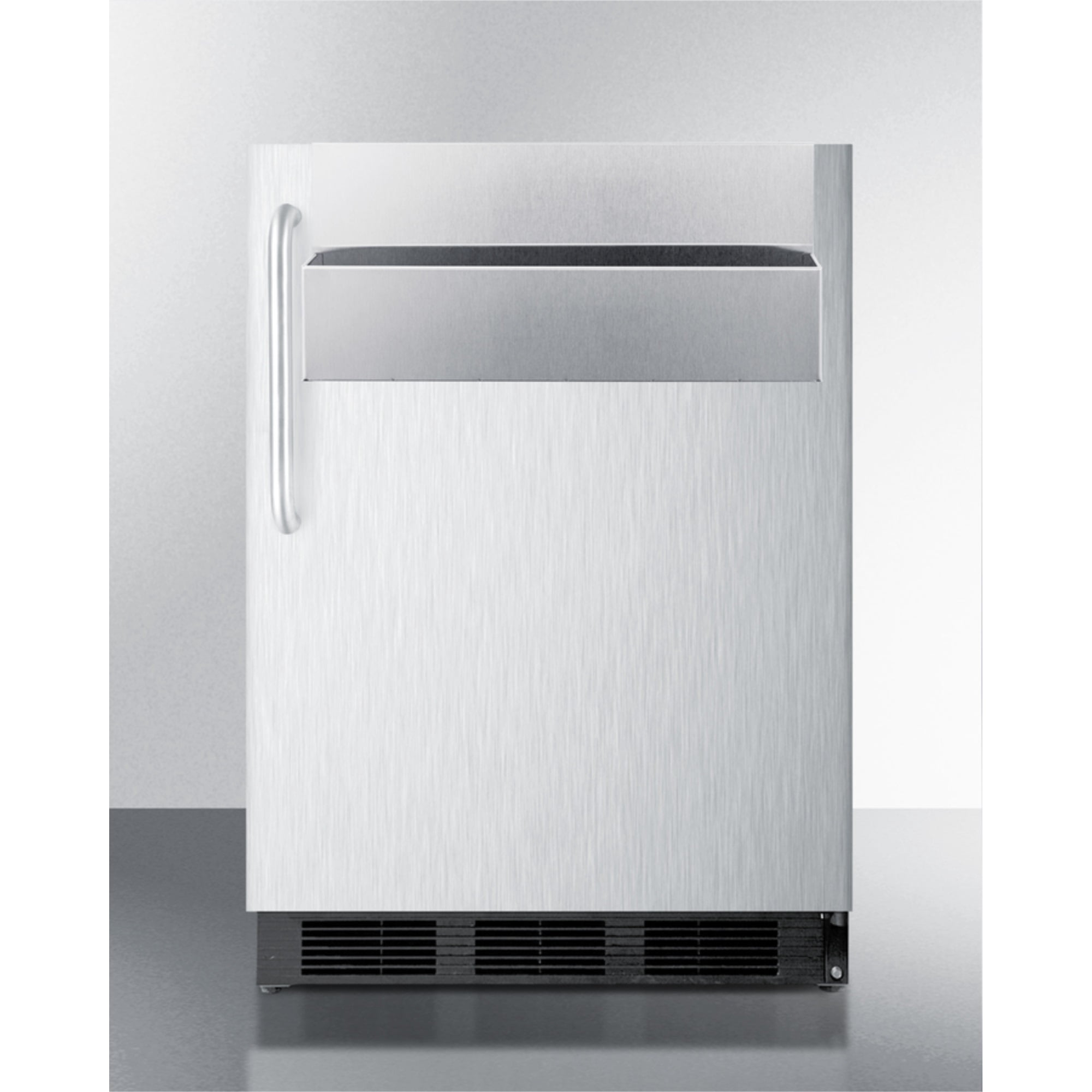 Outdoor commercial built-in all-refrigerator in stainless steel with speed rail