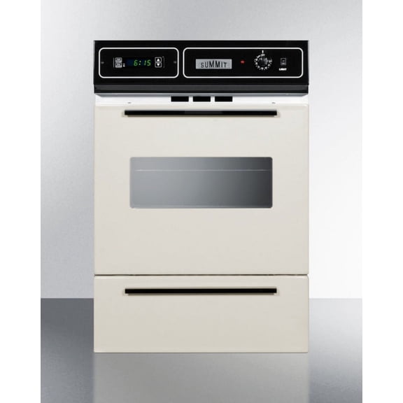 24" Wide Gas Wall Oven, Bisque