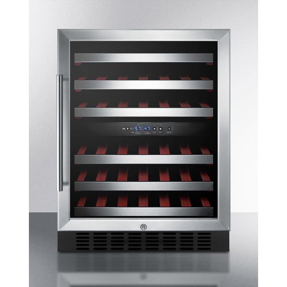24" Wide Built-In Wine Cellar, STANDARD, Black