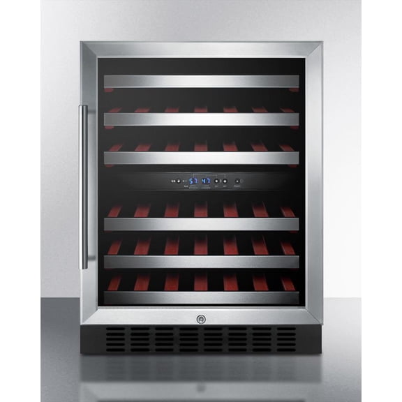 24" Wide Built-In Wine Cellar, STANDARD, Black