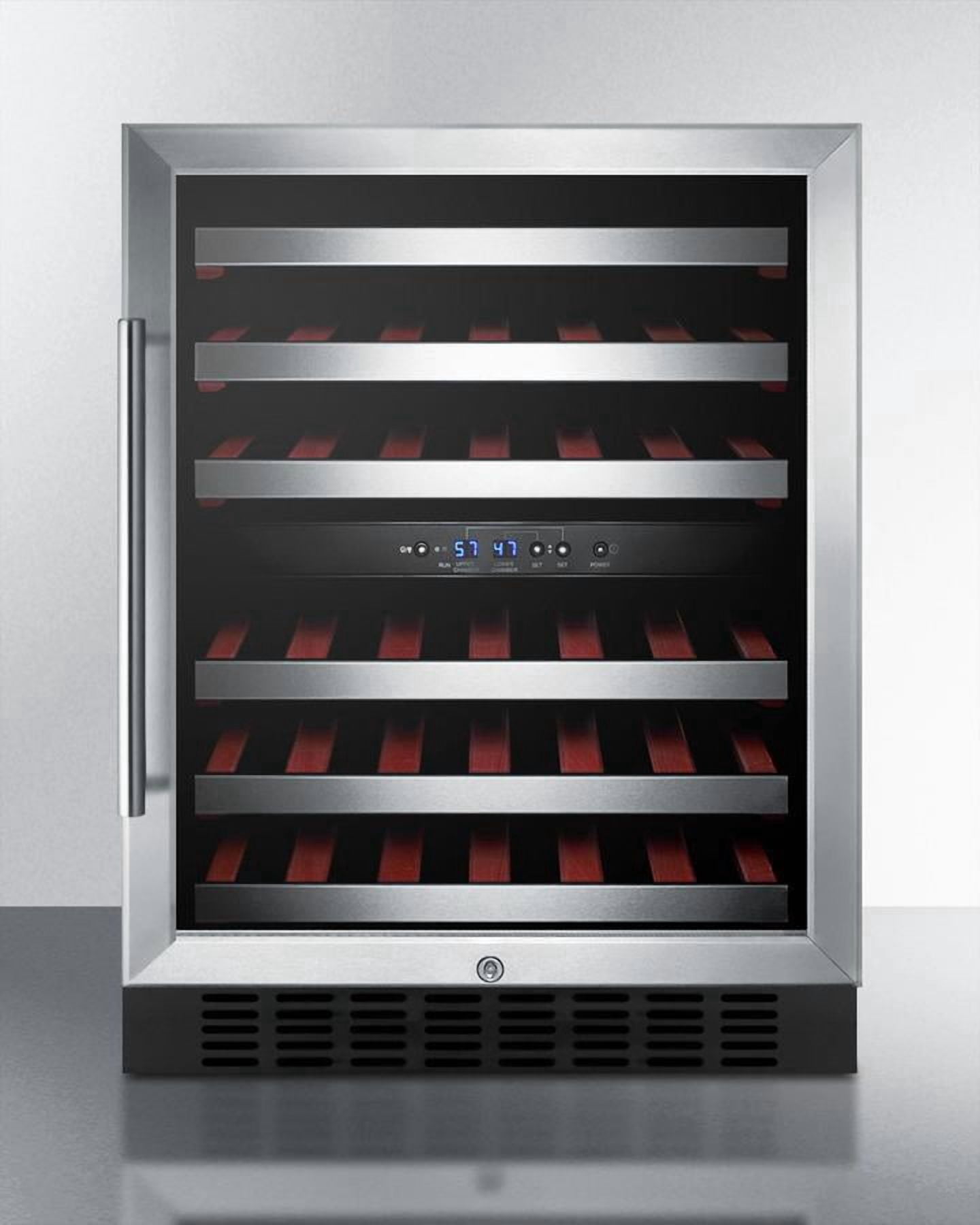 24" Wide Built-In Wine Cellar, STANDARD, Black