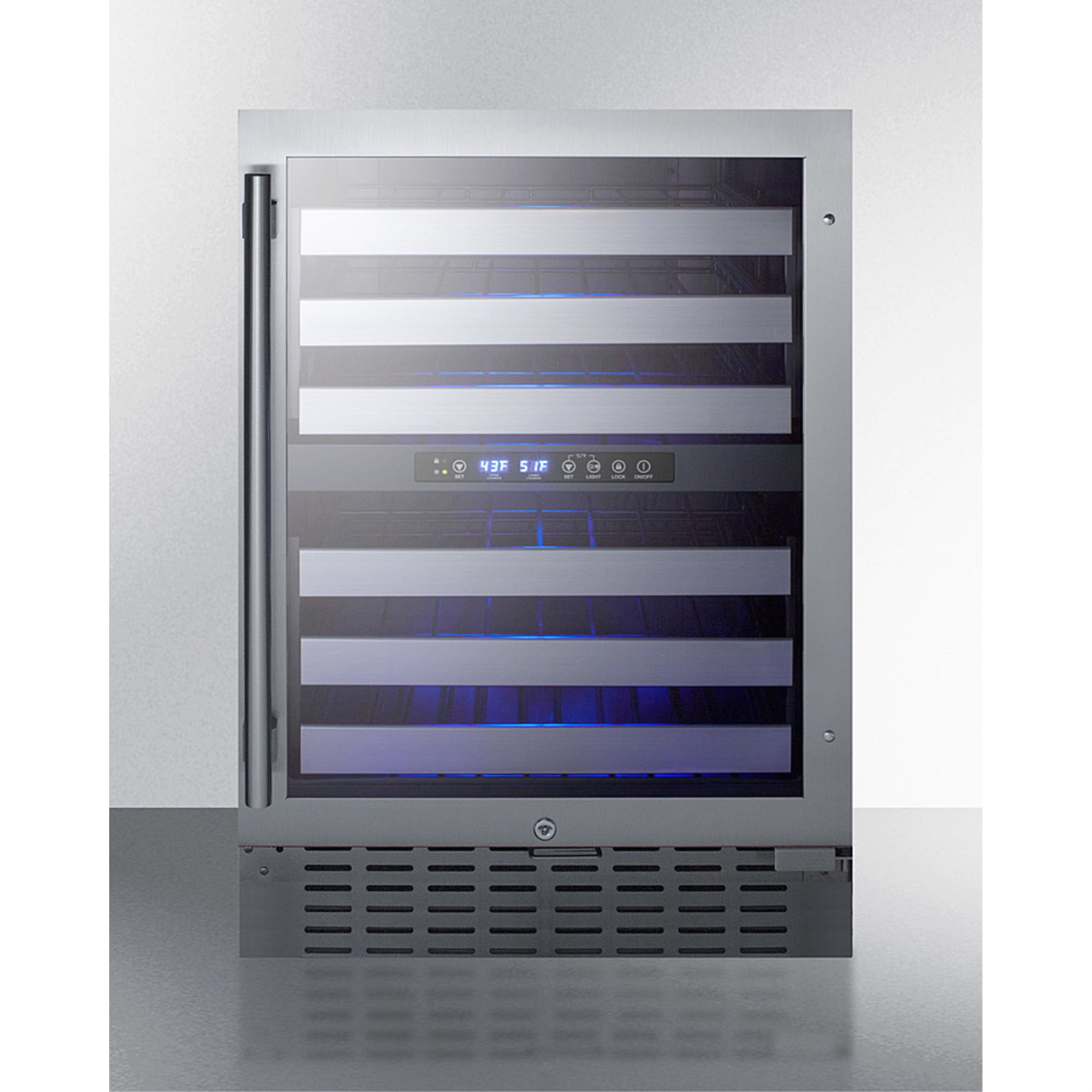 Summit Swc532blbist 24 Inches Wide 46 Bottle Capacity Wine Cooler - Stainless Steel