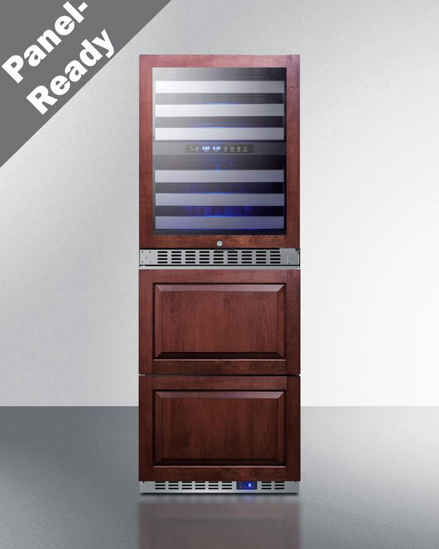 Summit Swcdaf24pnr 24 Inches Wide 46 Bottle Capacity Free Standing Wine Cooler - Panel Ready