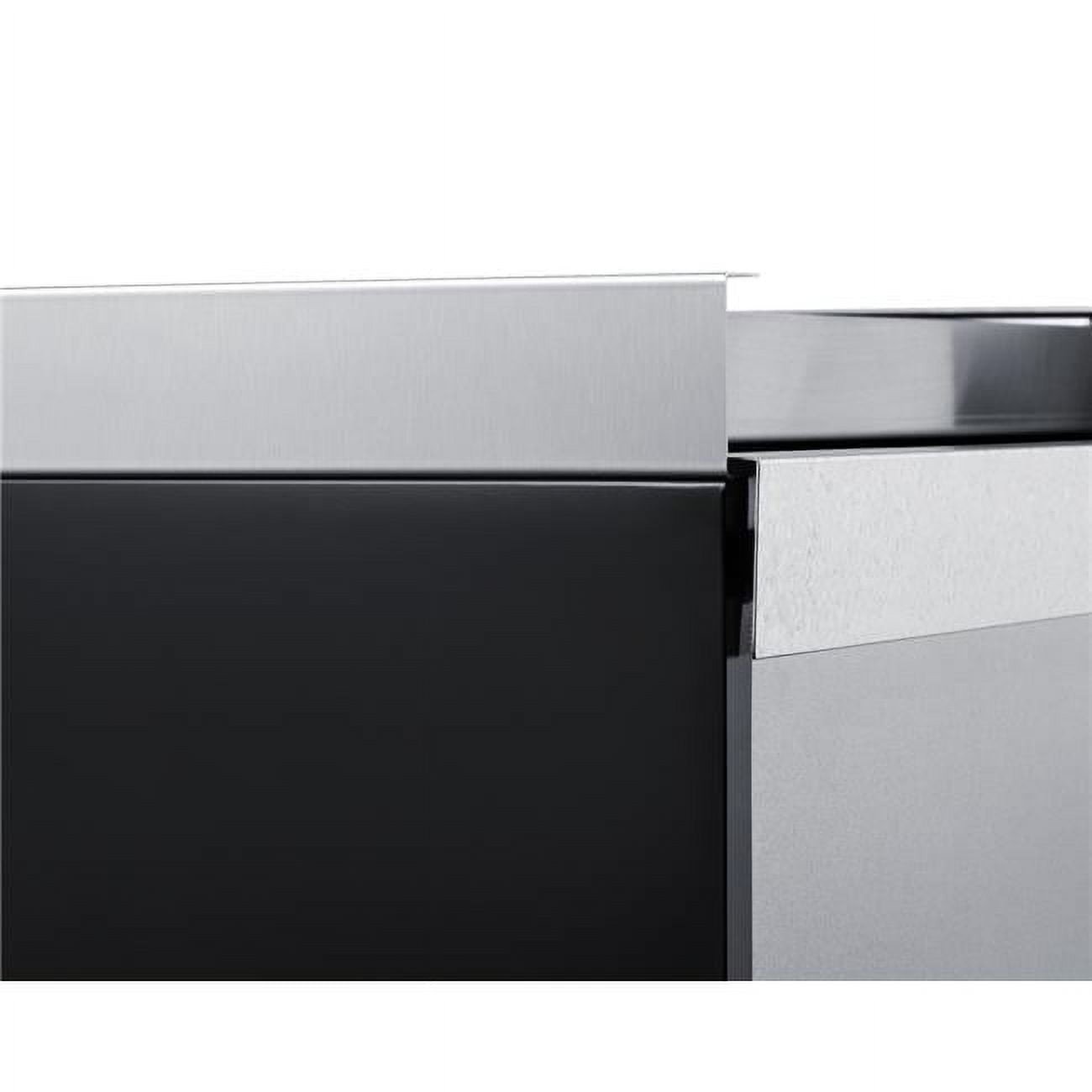 Silver Stainless Steel 15'' Slide-Out Storage Drawer