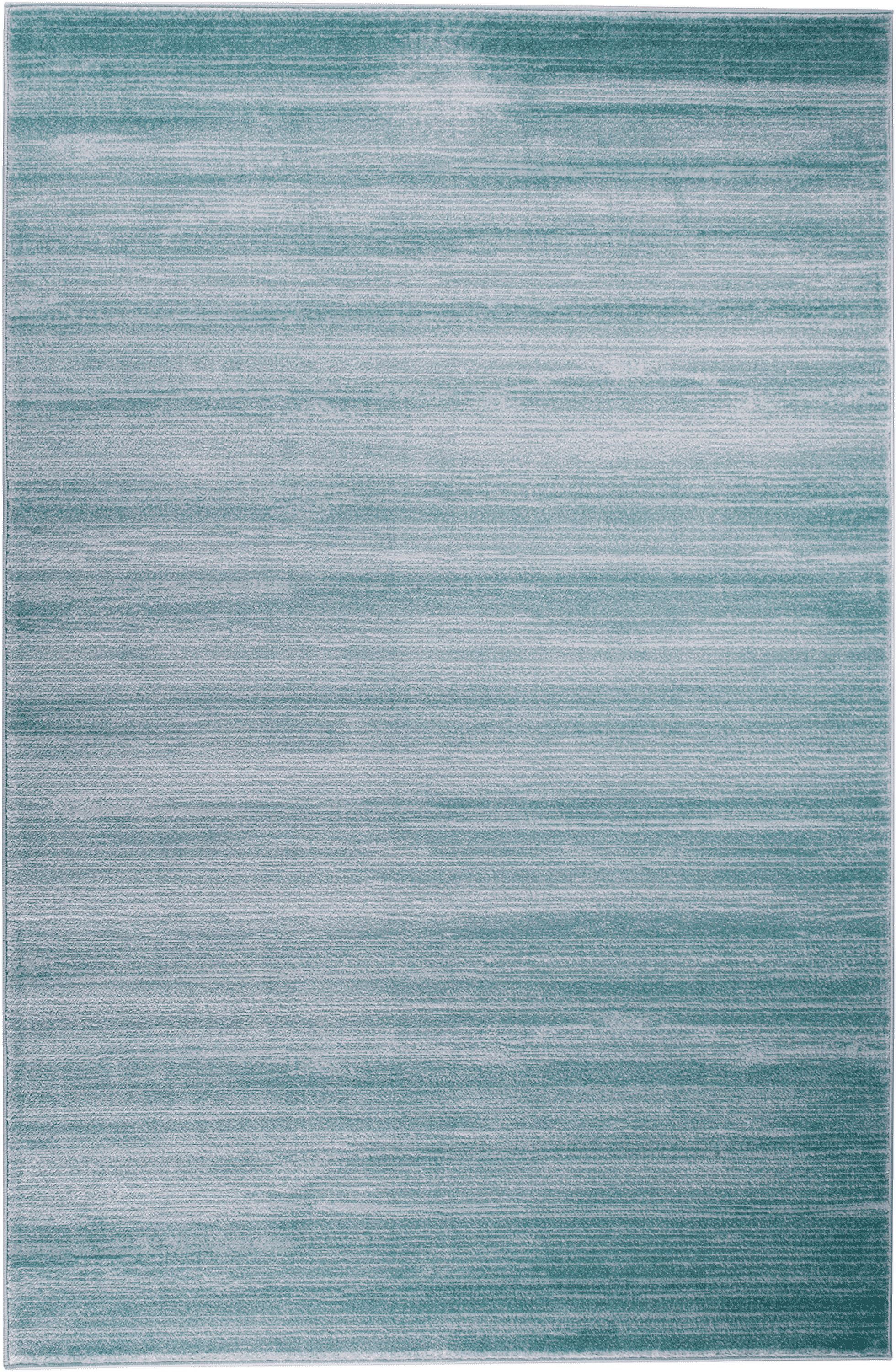 Summit Teal Abstract Area Rug (2' x 7')