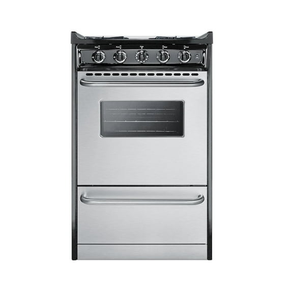 20" Wide Gas Range, Open Burners