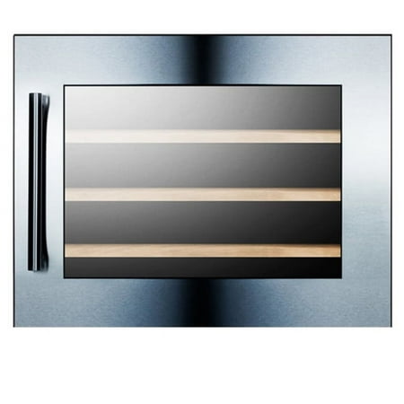 Summit Appliance - 28-Bottle Built-In Wine Cooler - Stainless Steel