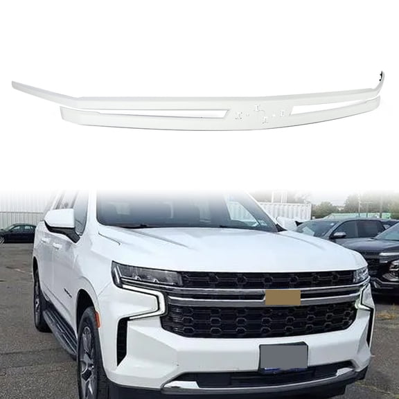 Summit White Front Upper Grille Molding Trim For 2021-2024 Chevrolet Tahoe Suburban