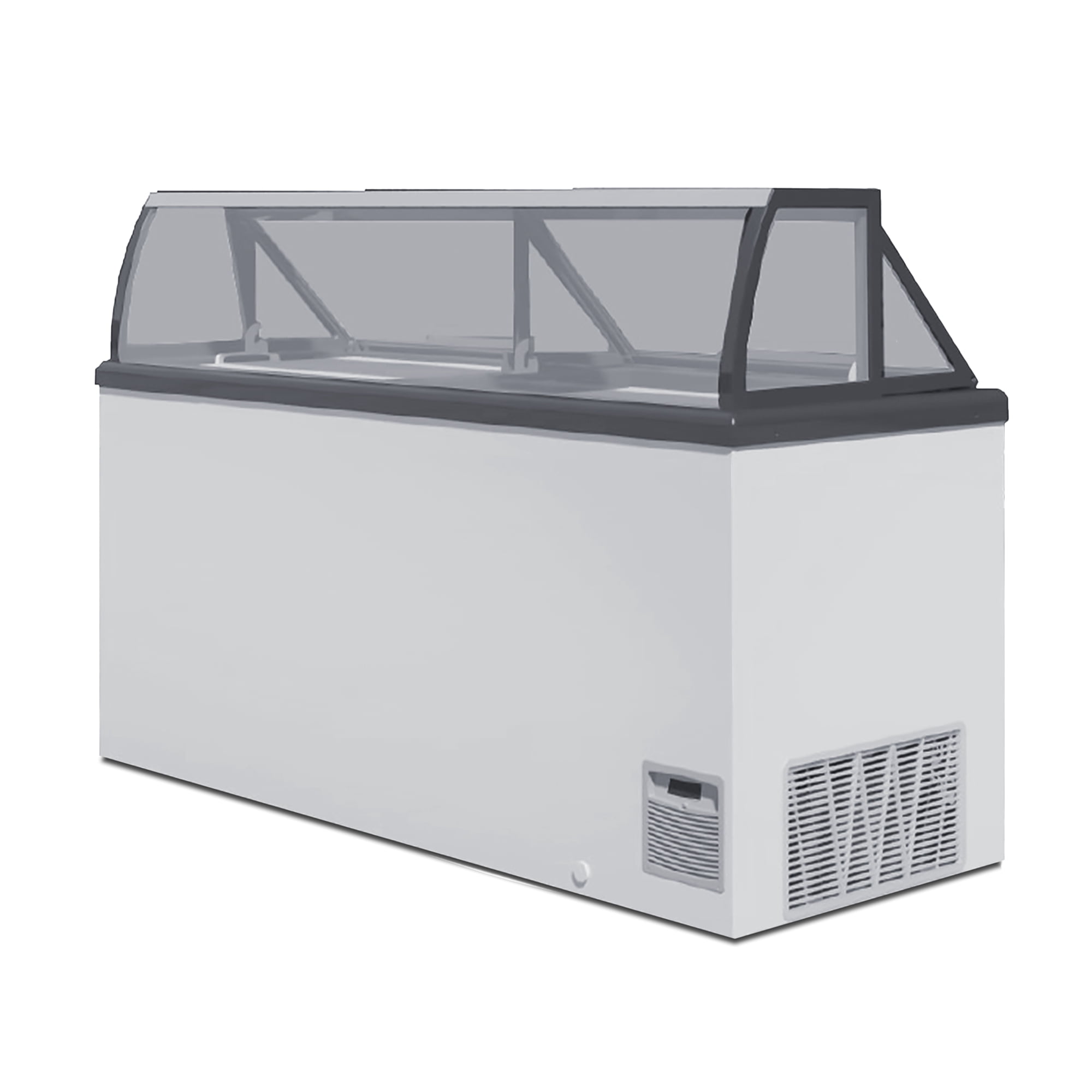 Summit by Elcold Ice Cream Dipping Cabinet, 19.2 Cu.Ft. Capacity, Commercial Freezer, Display, Includes Sneezeguard, White - SCOOPY61