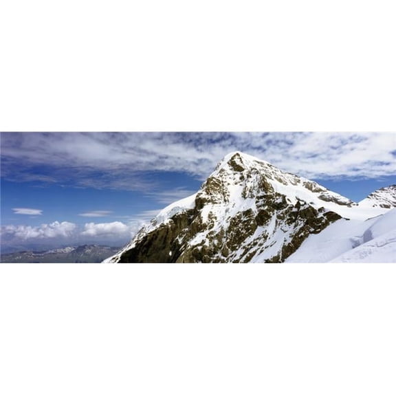 Summit of Monch Mountain In Bernese Alps Poster Print, 44 x 15 - Large