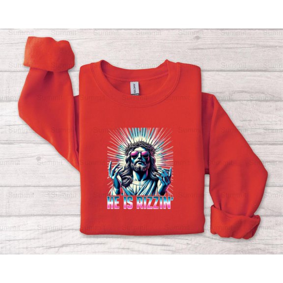 Summit811 Resurrection Funny, Easter, Rizz, He is Rizzin, Jesus T-Shirt, SW, Hoodie, for Unisex, up to size 5XL.