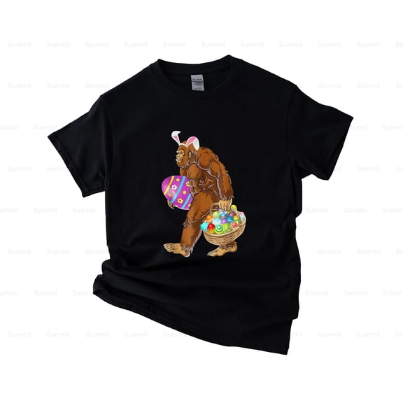Summit84 Funny Bigfoot Hunting Easter Eggs Graphic Design Image T-Shirt, SW, Hoodie, for Unisex, up to size 5XL.
