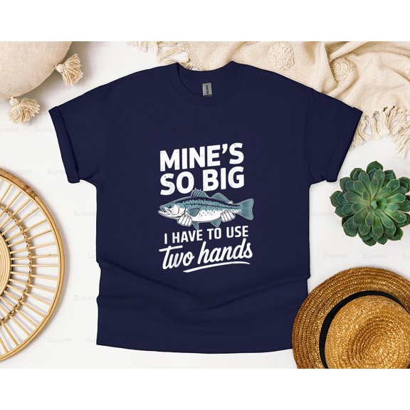 Summit89 Mines So Big Fishing, Funny, Humor, Bass Lovers Graphic T-Shirt, SW, Hoodie, for Unisex, up to size 5XL.
