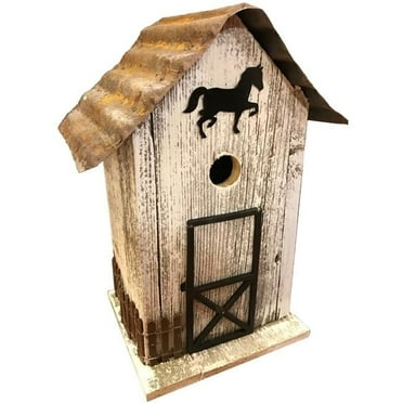 Home Bazaar HBA-1014WS Summitville Stable Birdhouse, White
