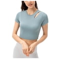thumbnail image 1 of Summmer Inleife Women's Quick-drying Running T-Shirt Women's Short Sleeved Sports Tights Xianthin Sexy Yoga Suit, 1 of 7