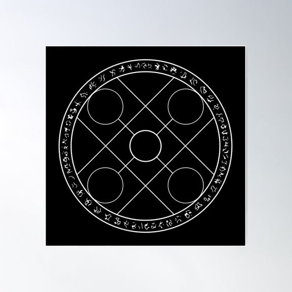 Summoning Circle A Poster Wall Art, Modern Wall Decor For Living Room Bedroom, 16x16 UNFRAMED