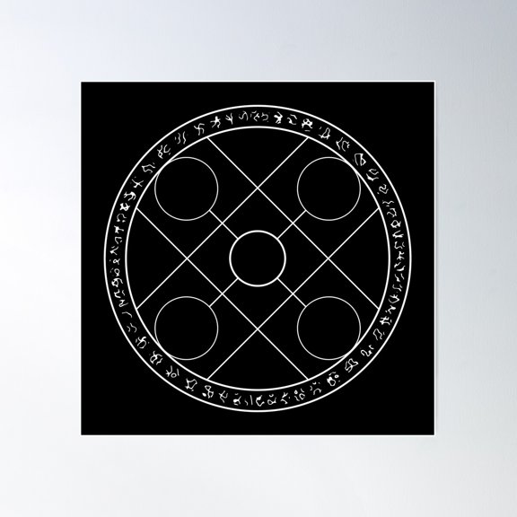 Summoning Circle A Poster Wall Art, Modern Wall Decor For Living Room Bedroom, 30x30 UNFRAMED