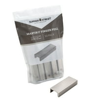 Sumner Street Home Hardware 10 Pack Martin 3" Satin Nickel Finger Pull