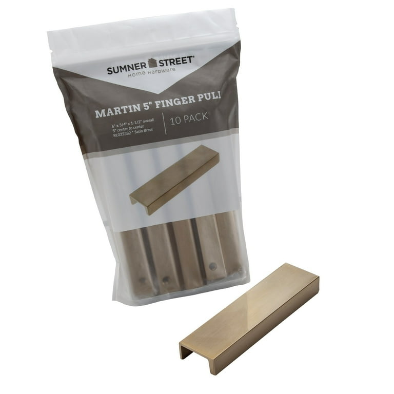 Martin 5 in. Satin Brass Drawer Pull (10-Pack) Martin 5 in. Satin Brass Drawer Pull (10-Pack)