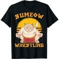 thumbnail image 1 of Sumo Cat Japanese Shirt Japanese Funny Kawaii Cat Art T-Shirt, 1 of 3