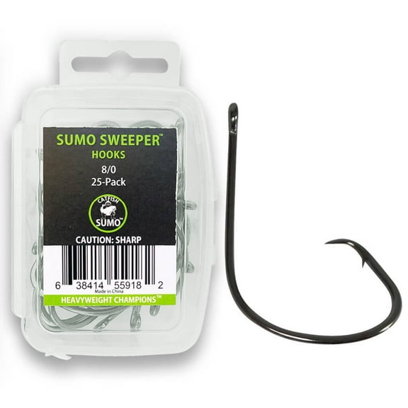 Sumo Sweeper Hooks, Circle, Offset, Sharp for Trophy Catfish
