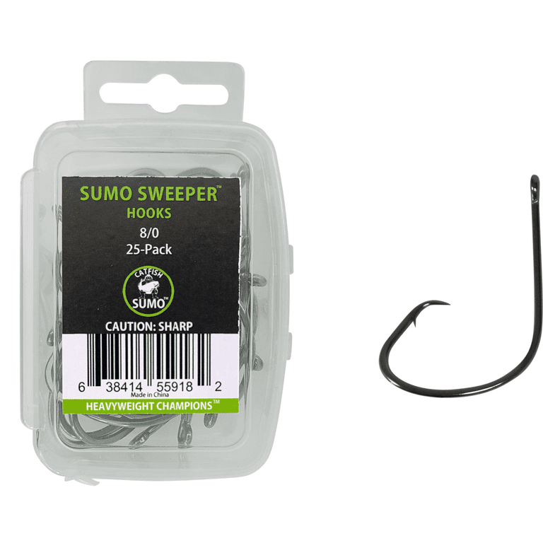 Sumo Sweeper Hooks, Circle, Offset, Sharp for Trophy Catfish 