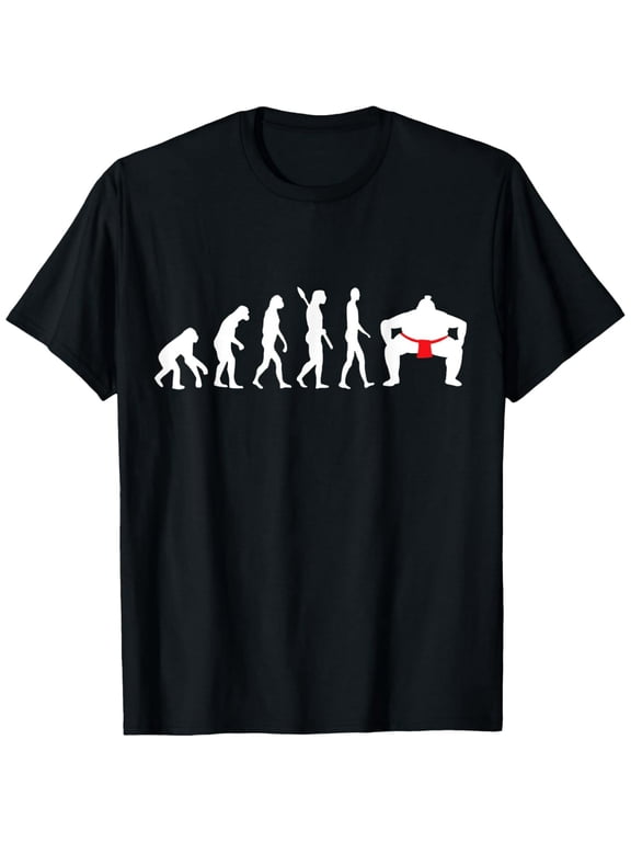 Sumo Wrestler Evolution Japanese Sport Sumo Wrestling T-Shirt