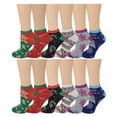 thumbnail image 1 of Sumona 12 pairs of Christmas Theme Womens Low Cut Ankle Socks, 1 of 2