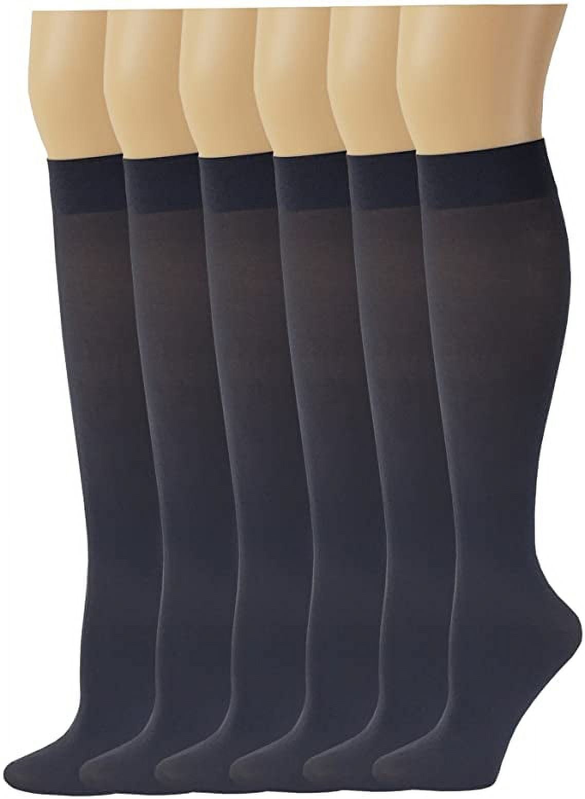 Sumona 6 Pairs Women Opaque Stretchy Spandex Knee High Trouser Socks