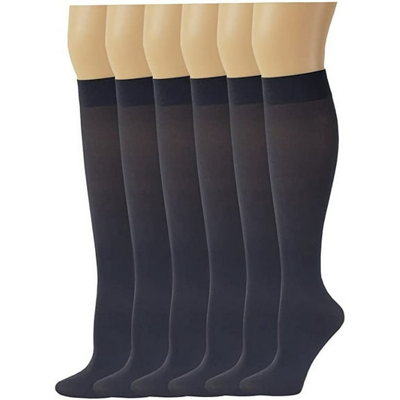 Sumona 6 Pairs Women Opaque Stretchy Spandex Knee High Trouser Socks