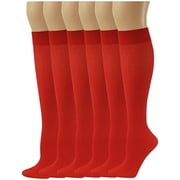 open lace back dress CHUNFO Womens Red Socks Crew Ankle Running Classic Solid Basic Color Cotton  Athletic Dress Sock Size5-9.5 at Amazon Women's Clothing store