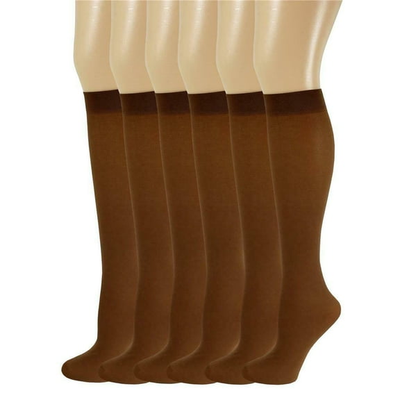 Sumona 6 pairs Pack Women Opaque Spandex Queen Size Trouser Knee High Socks
